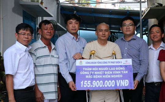 Công đoàn EVNGENCO3 hỗ trợ hơn 155 Triệu đồng cho lao động gặp khó khăn, bệnh tật