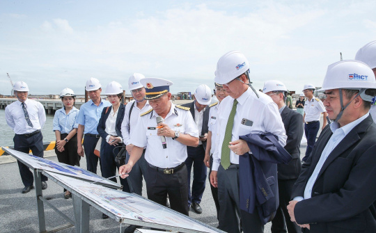 Tổng thư ký Tổ chức Hàng hải thế giới thăm và làm việc tại Cảng Container quốc tế Tân Cảng Hải Phòng