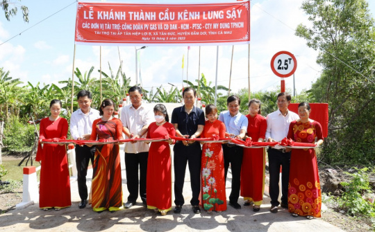 PV GAS khánh thành Cầu Lung Sậy - Cây cầu nối nhịp bờ vui