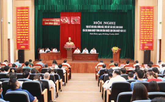 Tăng cường đối thoại với doanh nghiệp, Ninh Bình tập trung gỡ khó cho sản xuất kinh doanh trong các khu, cụm công nghiệp