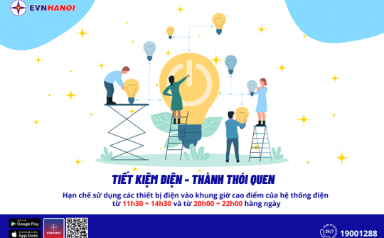 Chủ động kiểm soát điện năng tiêu thụ của gia đình với App EVNHANOI