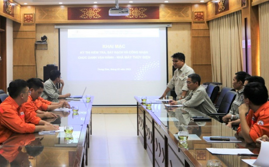 Đảm bảo cho sản xuất điện hiệu quả, Thủy điện Trung Sơn tổ chức sát hạch các chức danh vận hành