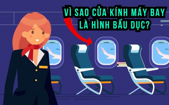 Vì sao cửa kính máy bay hay tàu hoả có hình bầu dục?
