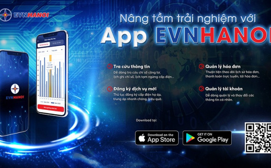 EVNHANOI ứng dụng app EVNHANOI tới 2,8 triệu khách hàng
