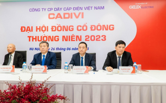 Dây Cáp điện Việt Nam: Sắp chia cổ tức đợt 3/2022 bằng tiền tỷ lệ 40%, dự kiến cổ tức 2023 tỷ lệ 100%