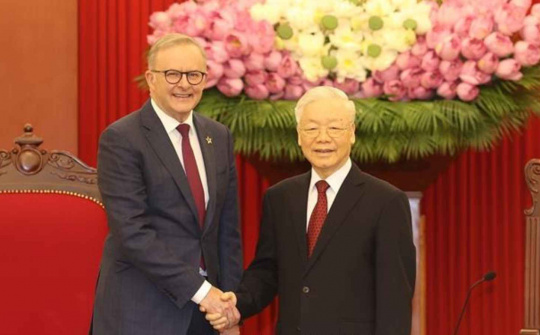 Tổng Bí thư Nguyễn Phú Trọng tiếp Thủ tướng Australia Anthony Albanese