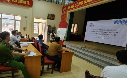 Thuỷ điện Trung Sơn nâng cao hiệu quả ứng phó cho vùng hạ lưu đập