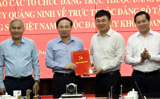 10 tổ chức đảng trực thuộc Đảng bộ Than Quảng Ninh được chuyển giao về Đảng bộ TKV