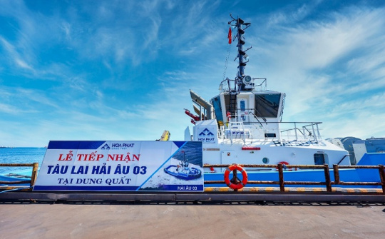 Hòa Phát Dung Quất tiếp nhận tàu lai Hải Âu 3 đầu tiên của Hà Lan