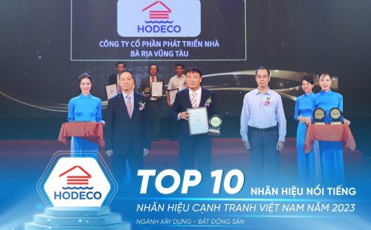 HODECO được vinh danh "Top 10 nhãn hiệu nổi tiếng Việt Nam" năm 2023