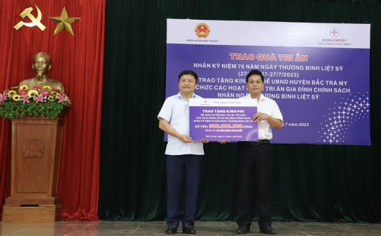 EVNGENCO1 trao quà tri ân tại huyện Bắc Trà My (Quảng Nam)