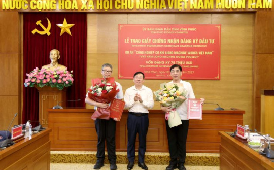 Vĩnh Phúc thu hút vốn đầu tư FDI đăng ký mới đạt 328,2 triệu USD trong 6 tháng đầu năm 2023