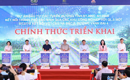 Khởi công tuyến đường gần 1.500 tỷ đồng quanh 3 khu công nghiệp tại Bắc Ninh