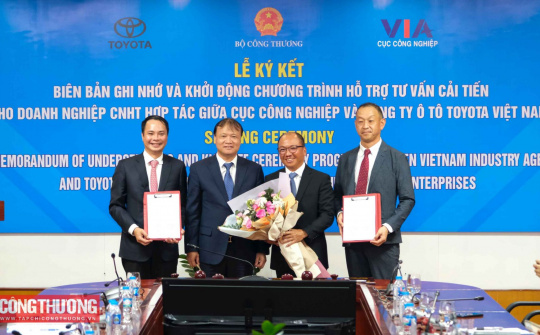 Cục Công nghiệp - Toyota ký MOU về hỗ trợ, tư vấn cải tiến cho doanh nghiệp công nghiệp hỗ trợ