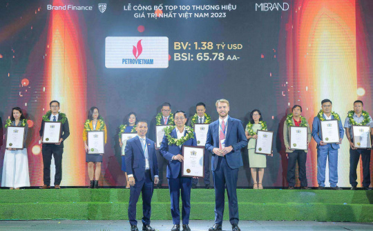 Petrovietnam đạt Top 10 thương hiệu giá trị nhất Việt Nam