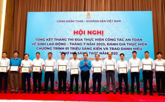 Than Thống Nhất: 8 cá nhân đạt danh hiệu “Thợ mỏ sáng tạo” của Công đoàn TKV
