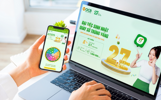 Cơ hội nhận vàng SBJ khi gửi tiết kiệm trên ngân hàng số OCB OMNI