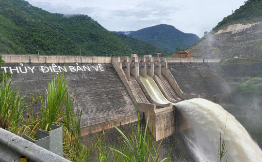 Mực nước hồ thủy điện ngày 6/10: Hồ Bản Vẽ về chế độ vận hành bình thường sau 1 tuần hạ mực nước để cắt lũ