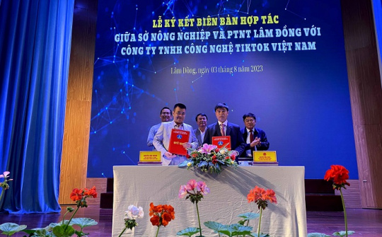 Lâm Đồng livetream “Chợ Phiên OCOP" nên nền tảng TikTok