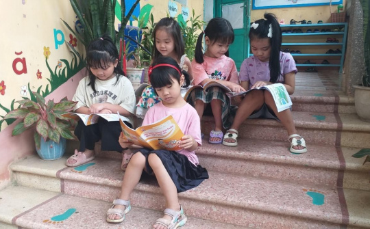 Lan tỏa văn hóa đọc cùng cô trò Trường Mầm non Supe