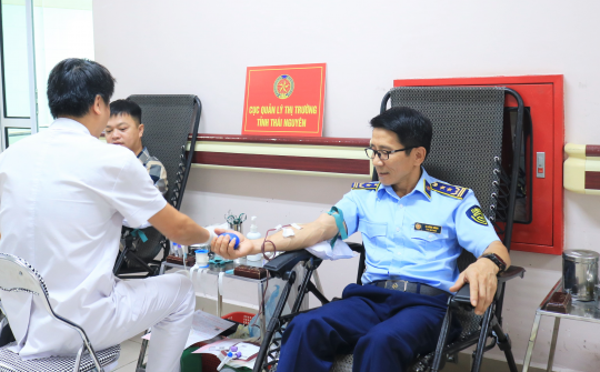 Cục QLTT Thái Nguyên tham gia hiến tặng 151 đơn vị máu