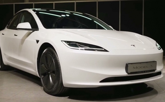 Xe điện Tesla Model 3 2024 ra mắt: Thiết kế ấn tượng, quãng đường di chuyển dài hơn