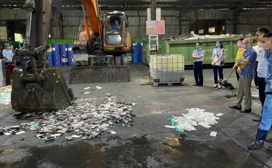 Hà Nội: Tiêu huỷ lô hàng hoá vi phạm hành chính đợt 4 trị giá gần 2 tỷ đồng