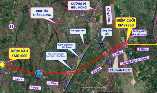 Hà Nội đầu tư hơn 3.400 tỷ đồng xây dựng cầu Vân Phúc vượt sông Hồng