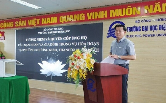Trường Đại học Điện lực phát động ủng hộ nạn nhân vụ cháy chung cư mini