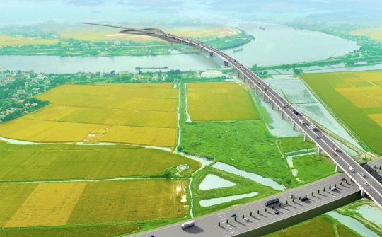 Khởi công cầu vượt sông Đáy nối Ninh Bình và Nam Định