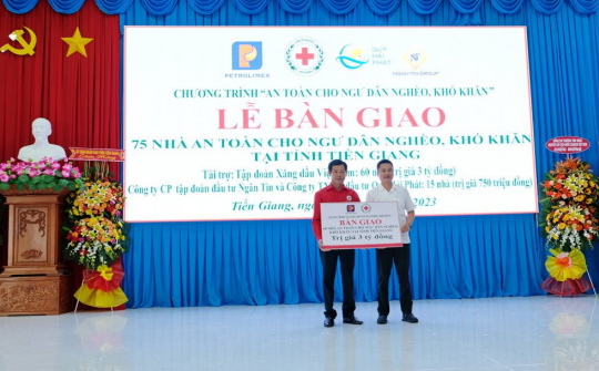 Petrolimex tặng ngư dân nghèo Tiền Giang 60 căn nhà an toàn