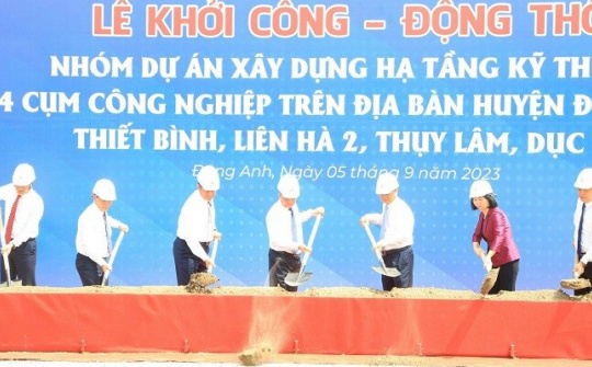 Huyện Đông Anh khởi công, động thổ  4 dự án cụm công nghiệp mới