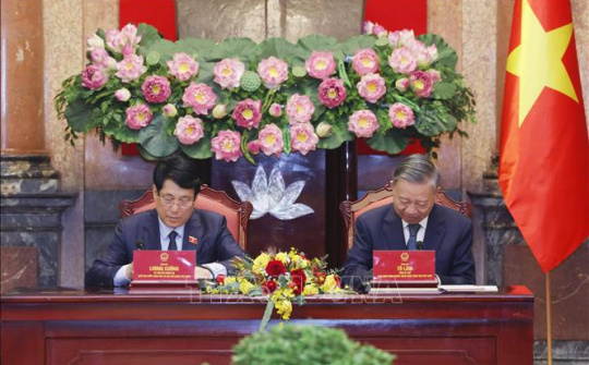 Tổng Bí thư Tô Lâm, Chủ tịch nước Lương Cường bàn giao công tác Chủ tịch nước