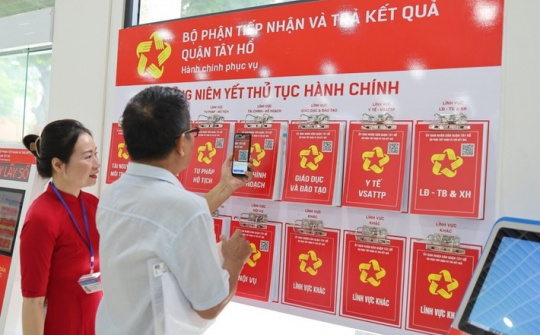 Quận Tây Hồ nỗ lực cải cách hành chính, tạo sự hài lòng cho người dân và doanh nghiệp