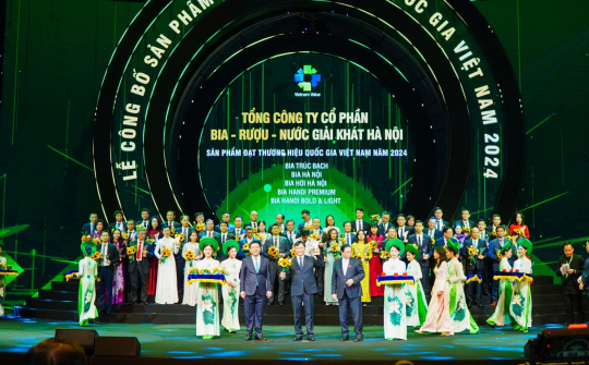 HABECO tự hào được vinh danh Thương hiệu Quốc gia năm 2024 lần thứ 7 liên tiếp