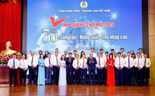 3 thợ mỏ Than Thống Nhất được vinh danh tại Chương trình Vinh quang Thợ mỏ năm 2024