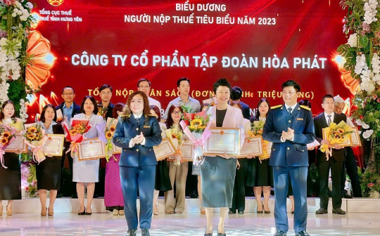 Hòa Phát được tỉnh Hưng Yên tuyên dương người nộp thuế tiêu biểu
