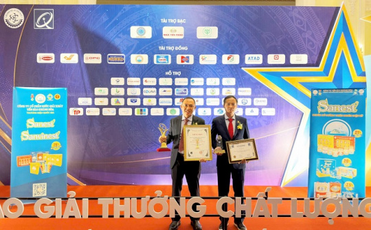 Sanest - Sanvinest vinh dự nhận giải thưởng Chất lượng Quốc tế Châu Á - Thái Bình Dương và Giải Vàng Chất lượng Quốc gia