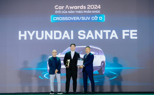 Hyundai Santa Fe và Hyundai Accent được vinh danh tại Car Award 2024 của VnExpress