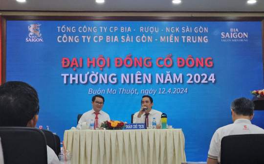 Công ty CP Bia Sài Gòn - Miền Trung (SMB) chốt cổ tức 2023 là 35%
