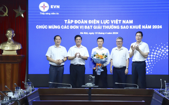 EVN chúc mừng các đơn vị đạt giải thưởng Sao Khuê năm 2024