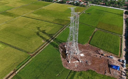 Những màu xanh trên công trường đường dây truyền tải điện 500kV Mạch 3