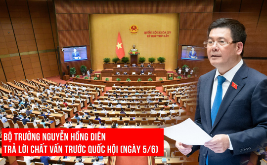 Bộ trưởng Nguyễn Hồng Diên trả lời chất vấn ngày 5/6
