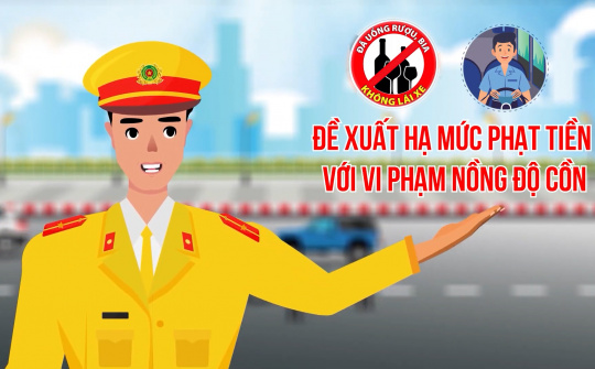 Đề xuất hạ mức phạt tiền với vi phạm nồng độ cồn