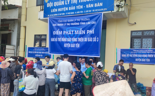 Tổng cục QLTT phát động ủng hộ đồng bào bị thiệt hại do bão lũ số 3 gây ra