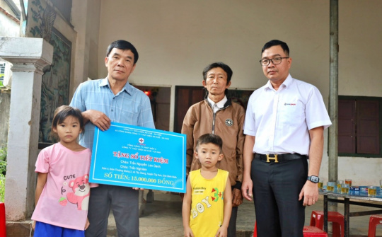 Thủy điện An Khê - Ka Nak giúp đỡ 2 cháu nhỏ có hoàn cảnh thương tâm tại Bình Định