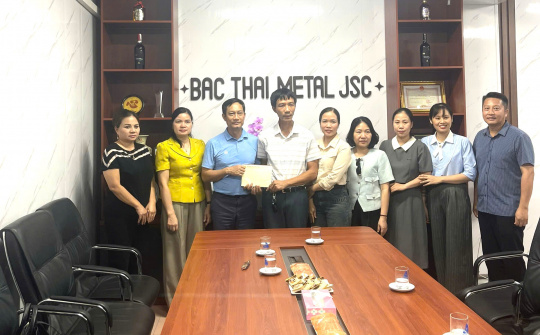 Công đoàn Công Thương Việt Nam thăm hỏi các đơn vị, đoàn viên, người lao động khắc phục hậu quả mưa lũ tại Thái Nguyên