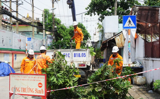 Tổng công ty Điện lực TP. Hồ Chí Minh chủ động đảm bảo an toàn điện trong mùa mưa bão
