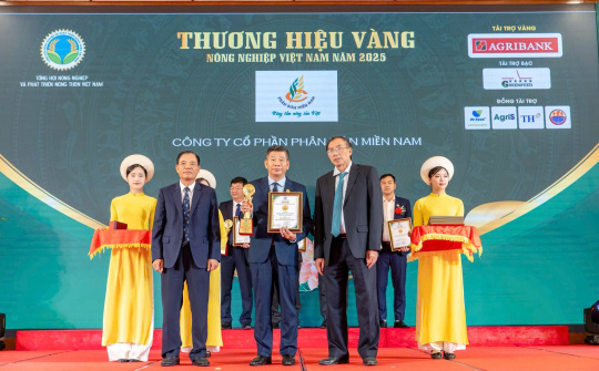 Phân bón Miền Nam vinh dự nhận danh hiệu “Thương hiệu Vàng Nông nghiệp Việt Nam 2025”