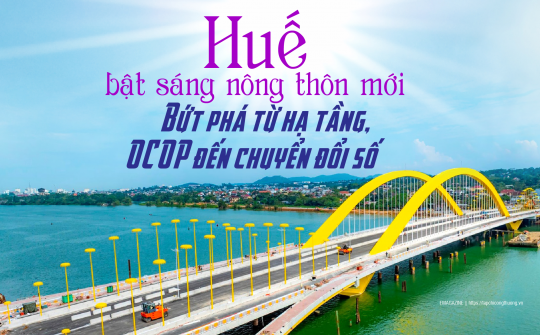 Huế bật sáng nông thôn mới: Bứt phá từ hạ tầng, OCOP đến chuyển đổi số